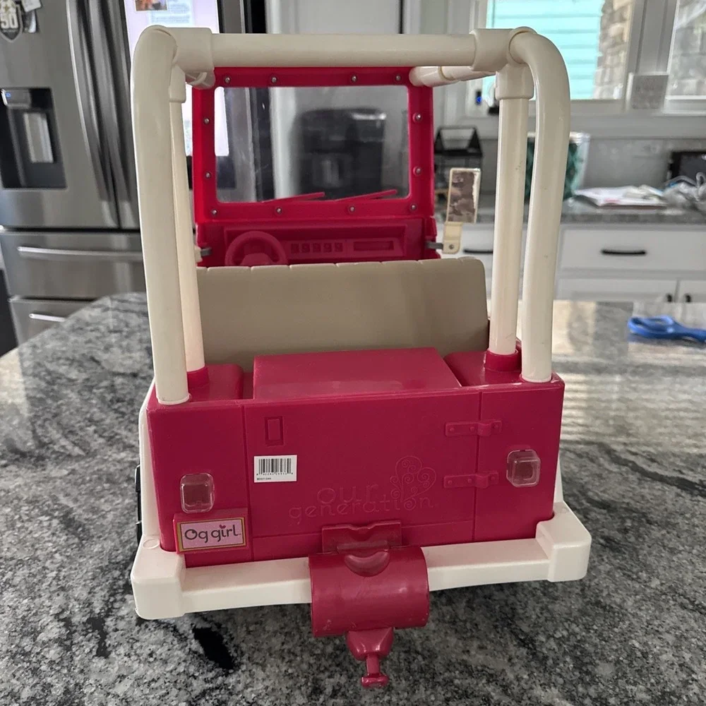 Our Generation OG Pink And White Jeep 4X4 Vehicle Fits American Girl 18